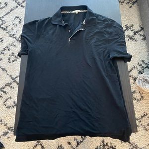 Burberry cotton polo - black with famous design along collar